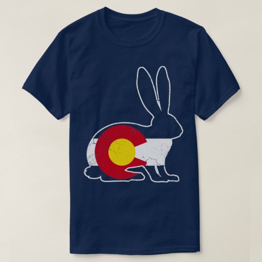 Colorado Flag Rabbit Bunny T-shirt (Design voorkant)
