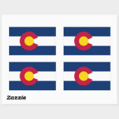 Colorado Flag Rechthoekige Sticker (Vel)