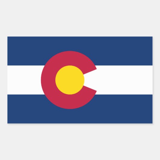 Colorado Flag Rechthoekige Sticker (Voorkant)