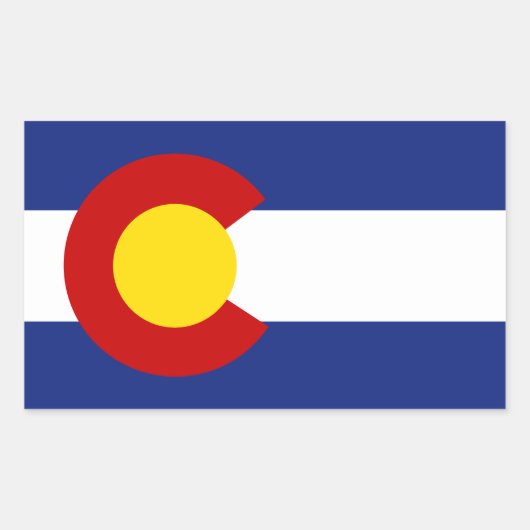 Colorado Flag Rechthoekige Sticker (Voorkant)