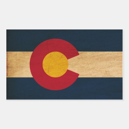 Colorado Flag Rechthoekige Sticker (Voorkant)