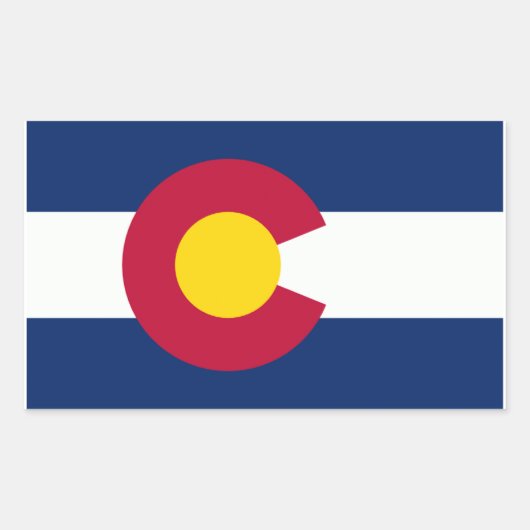 Colorado Flag Rechthoekige Sticker (Voorkant)