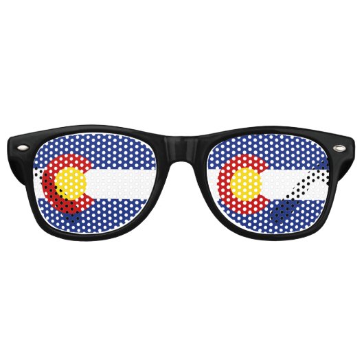 Colorado Flag Retro Zonnebril (Voorkant)