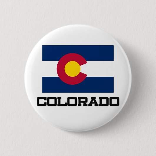 Colorado Flag Ronde Button 5,7 Cm (Voorkant)