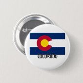 Colorado Flag Ronde Button 5,7 Cm (Voorkant /achterkant)