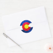 COLORADO FLAG RONDE STICKER (Envelop)