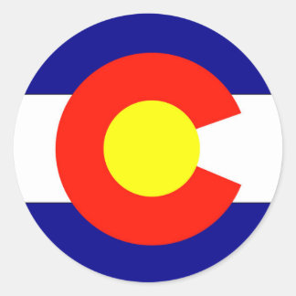 Colorado Flag Ronde Sticker