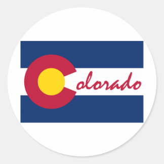 Colorado Flag Ronde Sticker