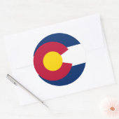 Colorado Flag Ronde Sticker (Envelop)
