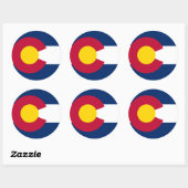 Colorado Flag Ronde Sticker (Vel)