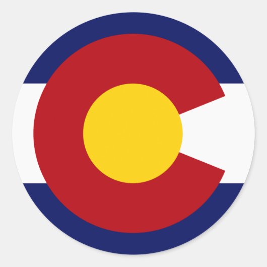 Colorado Flag Ronde Sticker (Voorkant)