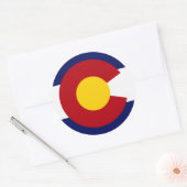 Colorado Flag Ronde Sticker (Envelop)