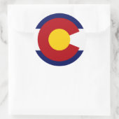 Colorado Flag Ronde Sticker (Tas)