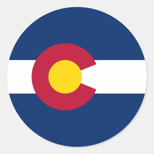 Colorado Flag Ronde Sticker (Voorkant)