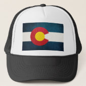 Colorado Flag Rustic Trucker Pet (Voorkant)