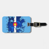 Colorado flag ski splatter bagagelabel (Voorkant horizontaal)