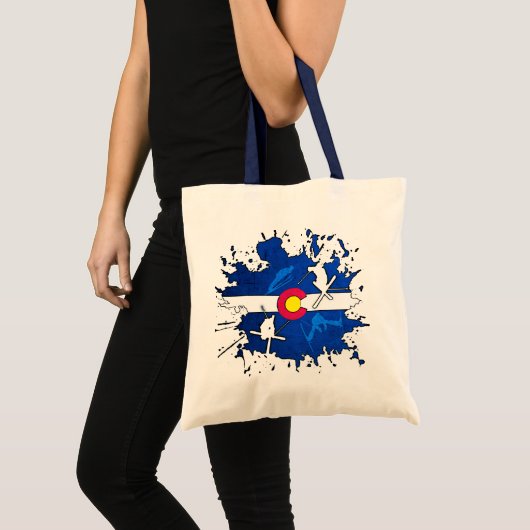 Colorado flag ski splatter canvas tas (Voorkant (product))
