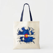 Colorado flag ski splatter canvas tas (Voorkant)