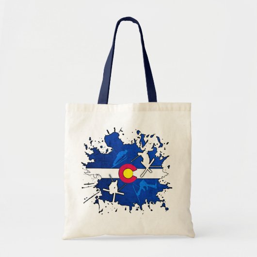 Colorado flag ski splatter canvas tas (Voorkant)
