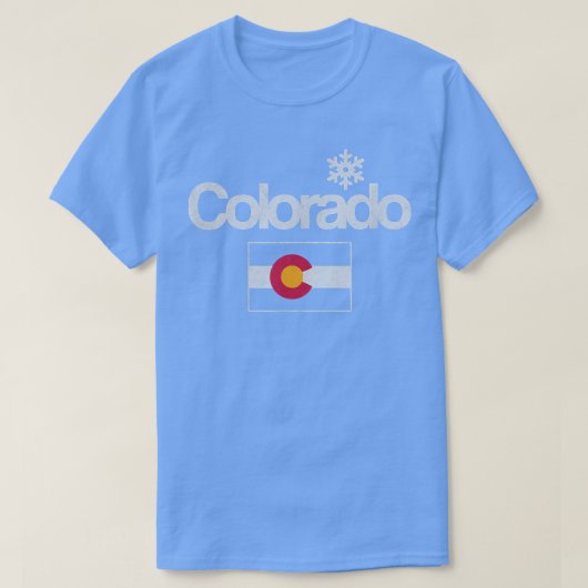 Colorado Flag Snow T-shirt (Design voorkant)