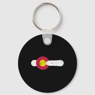 Colorado Flag Snowboard Powder Snow Ski Aspen Snow Sleutelhanger