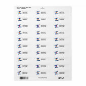Colorado Flag snowboard retourlabels Etiket (Full Sheet)