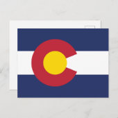 Colorado Flag Souvenir Centennial State Briefkaart (Voorkant / Achterkant)