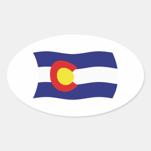 Colorado Flag Sticker (Voorkant)