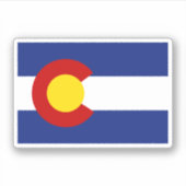 Colorado Flag Sticker (Voorkant)