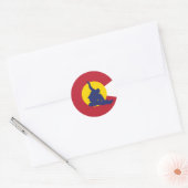 Colorado Flag Sticker - Snowboarder - Snowboard (Envelop)