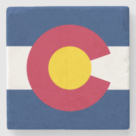 Colorado Flag Stone Onderzetter