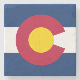 Colorado Flag Stone Onderzetter