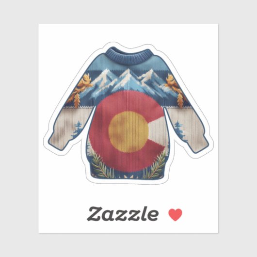 Colorado Flag Sweater Sticker (Vel)