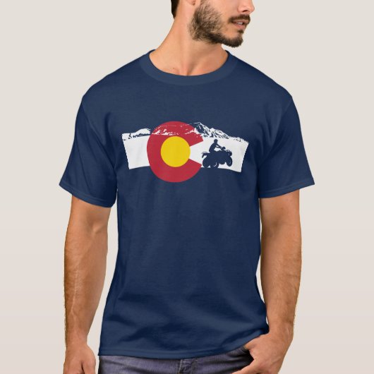 Colorado Flag T-Shirt - ATV - All Terrain Vehicle (Voorkant)