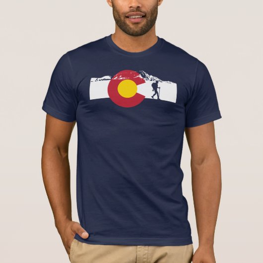 Colorado Flag T-Shirt - Hike Colorado (Voorkant)