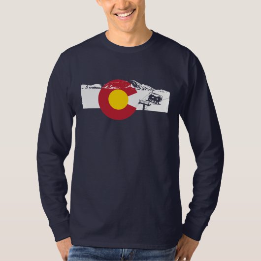 Colorado Flag T-Shirt - Voorzitter - Snowboard (Voorkant)