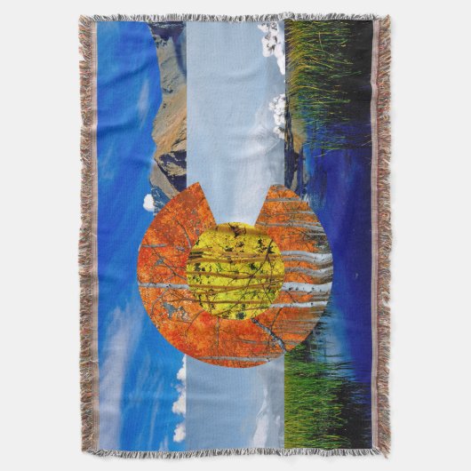 Colorado Flag Throw Blanket Deken (Voorkant Verticaal)