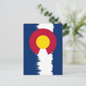 Colorado Flag Treeline Silhouette Briefkaart (Staand voorkant)