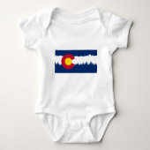 Colorado Flag Treeline Silhouette Romper (Voorkant)