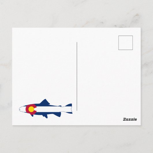 Colorado Flag Trout Fish Briefkaart (Achterkant)