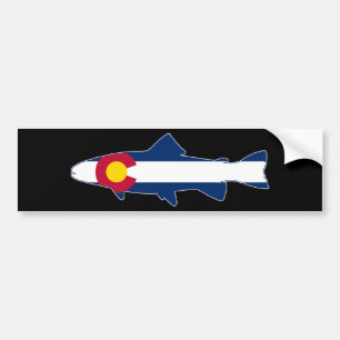 Colorado Flag Trout Fish Bumpersticker