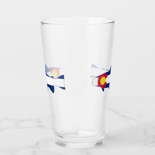 Colorado Flag Trout Fish Glas (Rechts)