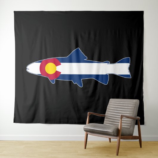 Colorado Flag Trout Fish Wandkleed (In Situ (horizontaal))