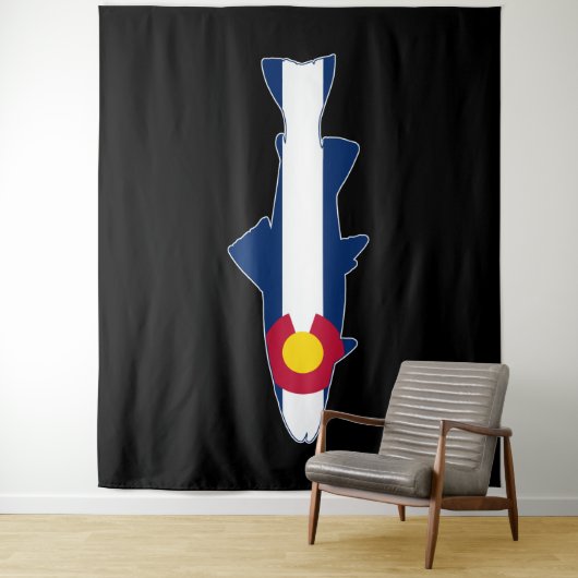 Colorado Flag Trout Fish Wandkleed (In situ)