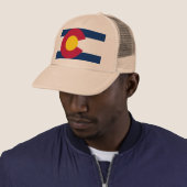 Colorado Flag Trucker Hat Pet (In situ)