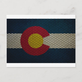 Colorado Flag Uitgebreid Metaal Geweldige Briefkaart