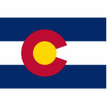 Colorado Flag, Verenigde Staten, Coloradans Fotobeeldje Magneet<br><div class="desc">De kleuren in Colorado's vlag vertegenwoordigen de milieukenmerken van de staat. White symboliseert de sneeuw op haar bergen,  goud erkent de overvloedige Colorado-zon,  rood staat voor Colorado's rode grond,  en blauw is een symbool van haar heldere blauwe hemel. "dit afbeelding is een publiek domein"</div>