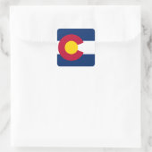 Colorado Flag Vierkante Sticker (Tas)