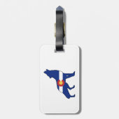 Colorado Flag Wolf Bagagelabel (Achterkant verticaal)