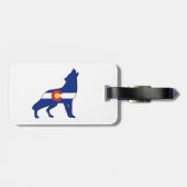 Colorado Flag Wolf Bagagelabel (Achterkant horizontaal)